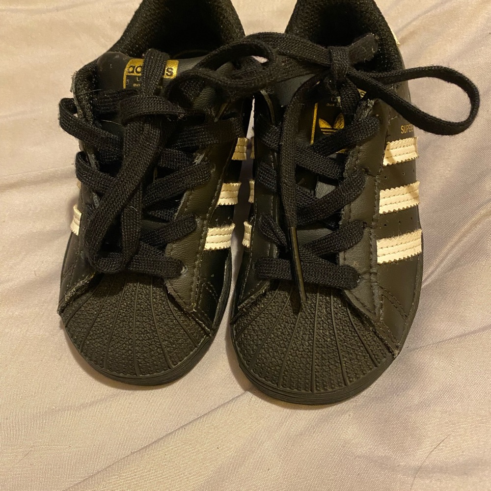 Adidas Kids Black and White Sneakers